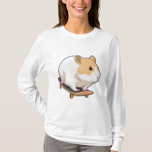 Hamster Skater Skateboard T-shirt (Voorkant)