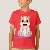 Hamster Skater Skateboard T-shirt (Voorkant)