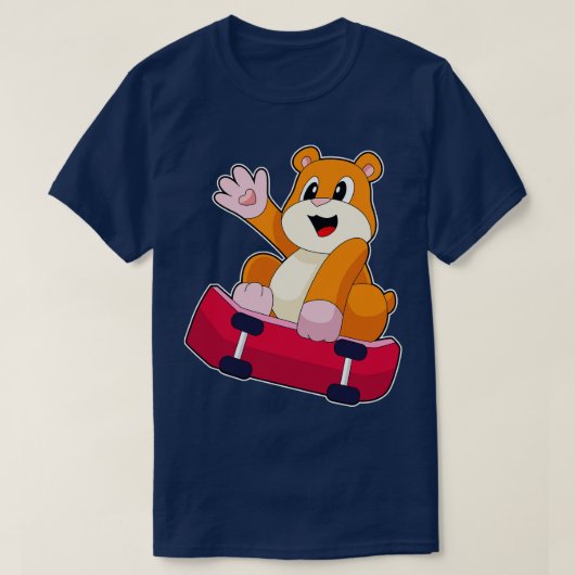 Hamster Skater Skateboard T-shirt (Design voorkant)
