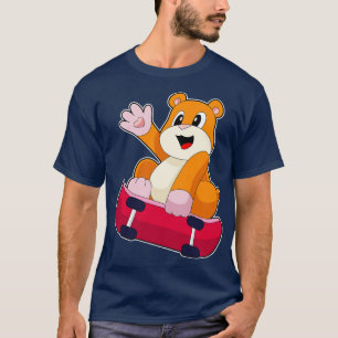 Hamster Skater Skateboard T-shirt