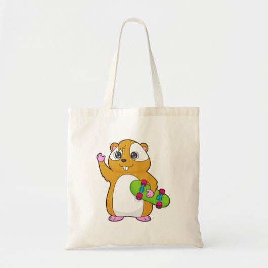 Hamster Skater Skateboard Tote Bag (Voorkant)