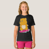 Hamster Snowboard Wintersport T-shirt (Voorkant volledig)