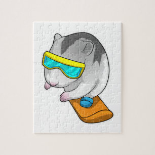 Hamster Snowboarder Snowboard Legpuzzel