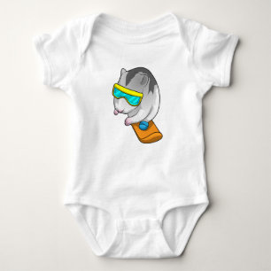 Hamster Snowboarder Snowboard Romper