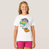 Hamster Snowboarder Snowboard T-shirt (Voorkant volledig)
