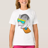 Hamster Snowboarder Snowboard T-shirt (Voorkant)
