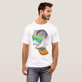 Hamster Snowboarder Snowboard T-shirt (Voorkant volledig)
