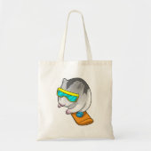 Hamster Snowboarder Snowboard Tote Bag (Voorkant)