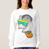 Hamster Snowboarder Snowboard Trui (Voorkant)