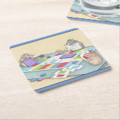 Hamster Spelletjes Kartonnen Onderzetters (Schuin)