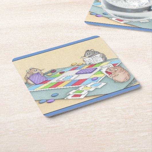 Hamster Spelletjes Kartonnen Onderzetters (Schuin)