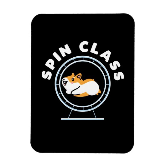 Hamster Spin Class Magneet (Verticaal)