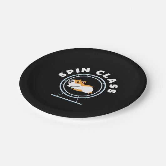 Hamster Spin Class Papieren Bordje (Gekanteld)