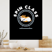 Hamster Spin Class Poster (Keuken)