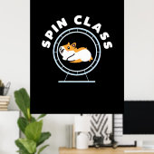 Hamster Spin Class Poster (Thuiskantoor)