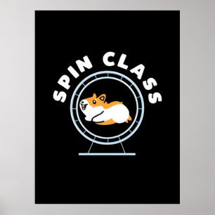 Hamster Spin Class Poster