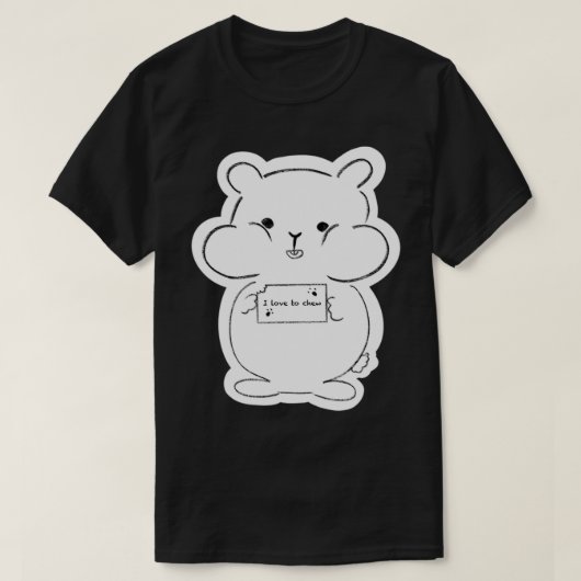 Hamster sticker. t-shirt (Design voorkant)
