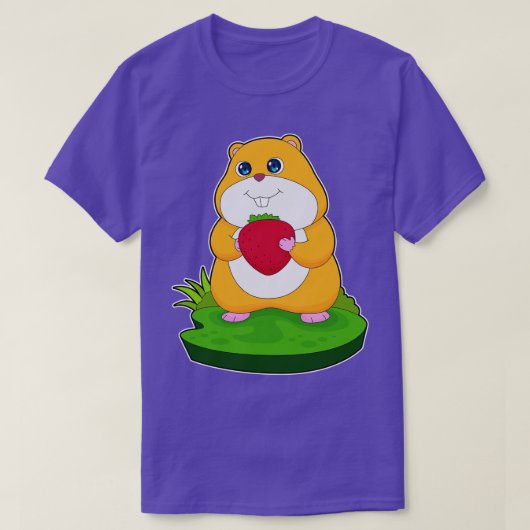 Hamster Strawberry Fruit T-shirt (Design voorkant)