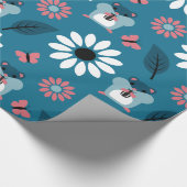 Hamster & Sunflower Naadloos patroon Cadeaupapier (Hoek)