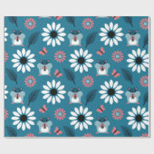 Hamster & Sunflower Naadloos patroon Cadeaupapier (Vlak)