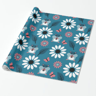 Hamster & Sunflower Naadloos patroon Cadeaupapier