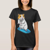 Hamster Surfer Surfboard T-shirt (Voorkant)