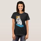 Hamster Surfer Surfboard T-shirt (Voorkant volledig)