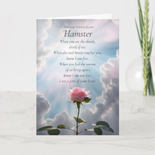 Hamster Sympathie Roos Spiritueel Gedicht Kaart