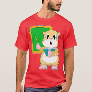 Hamster Teacher Blackboard School T-shirt