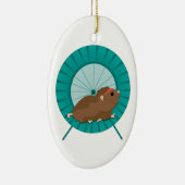 Hamster Treadmill Keramisch Ornament (Rechts)