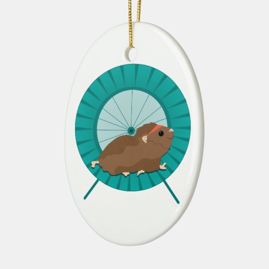 Hamster Treadmill Keramisch Ornament (Links)