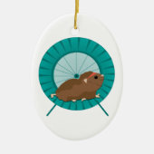 Hamster Treadmill Keramisch Ornament (Voorkant)