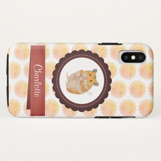 Hamster van rode en roze meisjes Case-Mate iPhone case (Achterkant (horizontaal))