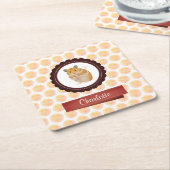 Hamster van rode en roze meisjes kartonnen onderzetters (Schuin)