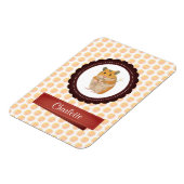 Hamster van rode en roze meisjes magneet (Linkerzijde)