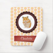 Hamster van rode en roze meisjes muismat (Met muis)