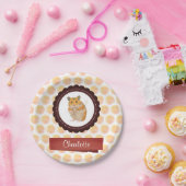 Hamster van rode en roze meisjes papieren bordje (Feest)