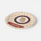 Hamster van rode en roze meisjes papieren bordje (Gekanteld)