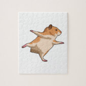 Hamster van Yoga Stretching Legs Legpuzzel (Verticaal)