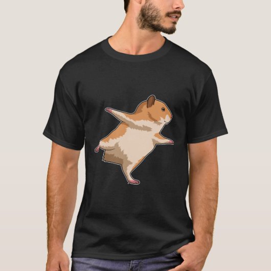 Hamster van Yoga Stretching Legs T-shirt (Voorkant)