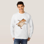 Hamster van Yoga Stretching Legs T-shirt (Voorkant volledig)