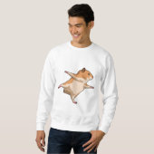 Hamster van Yoga Stretching Legs Trui (Voorkant volledig)