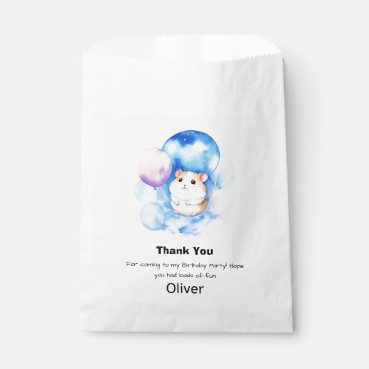 Hamster Verjaardag Bedankzakje (Voorkant)