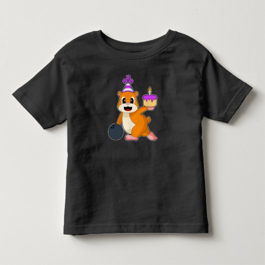 Hamster Verjaardag Bowling Kinder Shirts (Voorkant)
