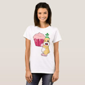 Hamster verjaardag cupcake t-shirt (Voorkant volledig)