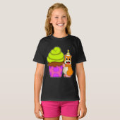 Hamster Verjaardag Cupcake T-shirt (Voorkant volledig)
