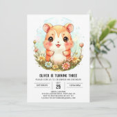 Hamster Verjaardag in Boho Style Kaart (Staand voorkant)