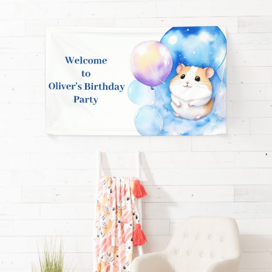 Hamster Verjaardag Spandoek (Insitu)