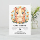 Hamster Verjaardag Viering Delight Kaart (Staand voorkant)