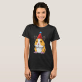 Hamster Verjaardagsfeestje pet T-shirt (Voorkant volledig)